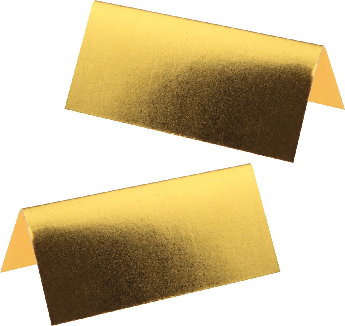 Santex naamkaartjes/plaatskaartjes metallic - Bruiloft - goud - 20x stuks - 7 x 3 cm