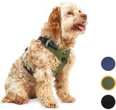 Hondentuigje - Anti-Trek Tuig - Hondenharnas - Y Tuig Hond - Reflecterend - Groen - Maat M