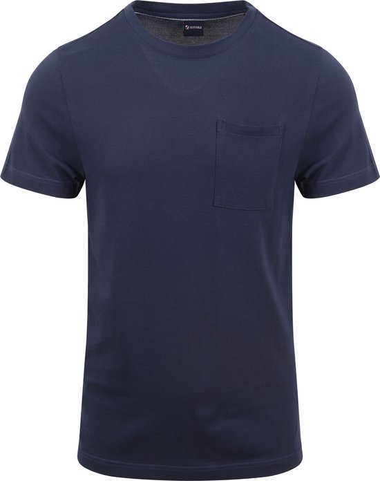 Suitable - Cooper T-shirt Donkerblauw - Heren - Maat L - Modern-fit