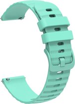 Siliconen bandje - geschikt voor Garmin Venu / Venu 2 Plus / Venu SQ / SQ 2 / Vivomove / 3 / Style / Vivoactive 3 / Vivoactive 5 / Forerunner 55 / 165 / 245 / 645 - mintgroen