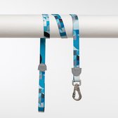 Lindo Dogs - Luxe hondenriem - Breeze - Blauw - M - (120 cm x 2,0cm)