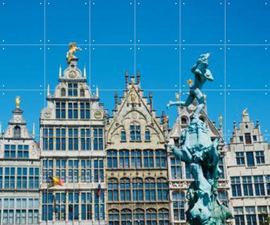 IXXI Grote Markt Antwerp - Wanddecoratie - Landen - 120 x 100 cm