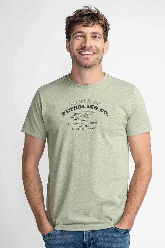 Petrol Industries - Heren Irondale T-Shirt - Groen - Maat XXXL