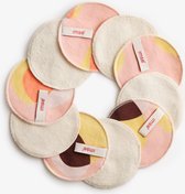 ImseVimse Wasbare Wattenschijfjes - biologisch badstof jersey katoen - dun en soepel - pink hoop (10 stuks)