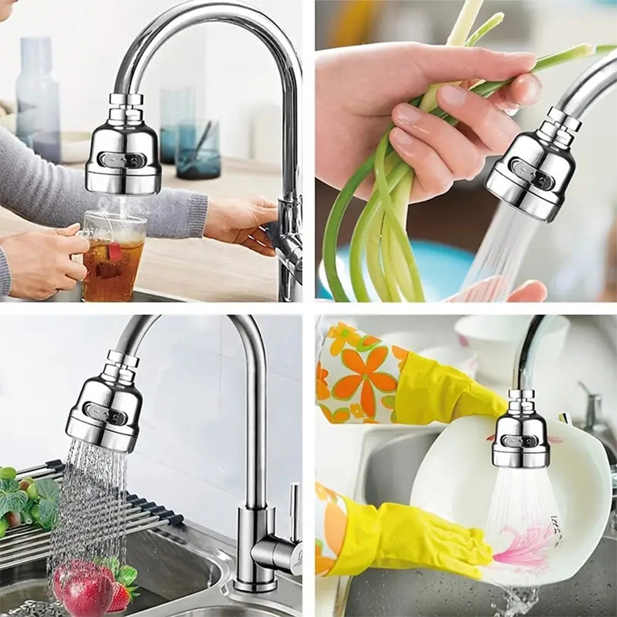 mousseur robinet economiseur eau robinet robinet rotatif Robinet de cuisine  en plastique rotatif à 720 °