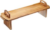 verhoogde serveerplaat van hout, grote serveerstandaard, dienblad voor kaasplank, cake, desserts en buffetten, partybord, 52 x 15 x 17 cm