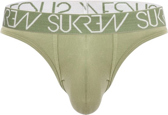 Sukrew Classic String Khaki - Maat XL - Herenstring - Mannen String - Grote Pouch