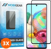 Mobigear Screenprotector geschikt voor Samsung Galaxy A71 Glazen | Mobigear Premium Screenprotector - Case Friendly - Zwart (3-Pack)