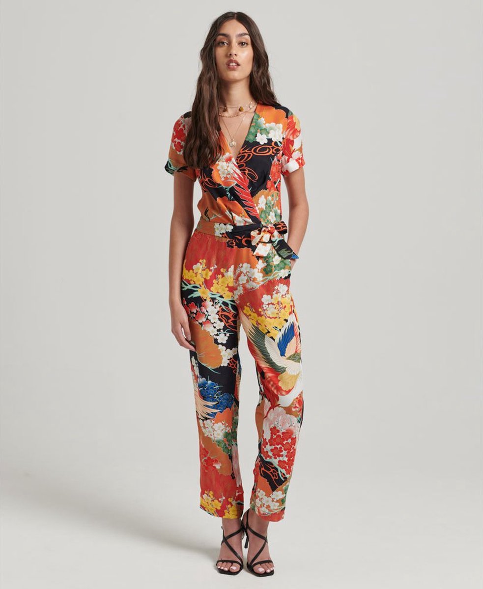 Superdry Vintage Woven Jumpsuit Korte Mouw Jurk Veelkleurig S Vrouw Multicolor