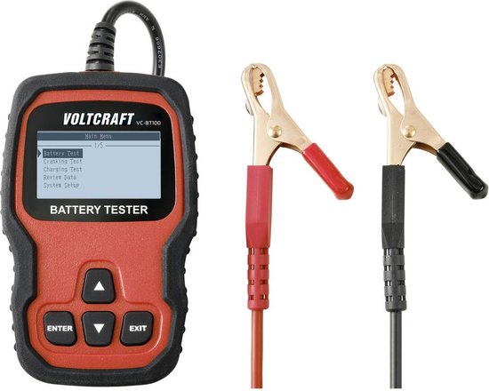 VOLTCRAFT VC-BT100 Accutester 12 V, 24 V 79 mm x 28 mm x 128 mm