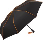 Fare Seam 5639 Parapluie de poche extra large Noir Orange Parapluie de poche Parapluie pliant Parapluie pliant Coupe-vent Coupe-vent Stormproof Storm Parapluie Parapluie de voyage