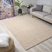 Tapis Impression Shaggy Beige à poils longs - 80x150 CM