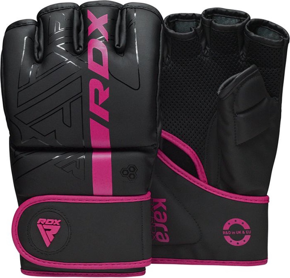 RDX Sports - F6 Kara - Bokshandschoenen - MMA Gloves - Training - Vechtsporthandschoenen - Boksen - Roze - Mat - Maat S