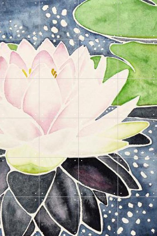 IXXI Pink Lotus Flower in Sparkling Water - Wanddecoratie - Artiesten en Schilders - 80 x 120 cm