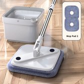Joybos Spin Mop Met Emmer Hand Squeeze Mop Automatische Magic Clean Vloer Dweil Zelfreinigende Nano Microfiber doek Vierkante Mop Kwaliteit Schoonmaak