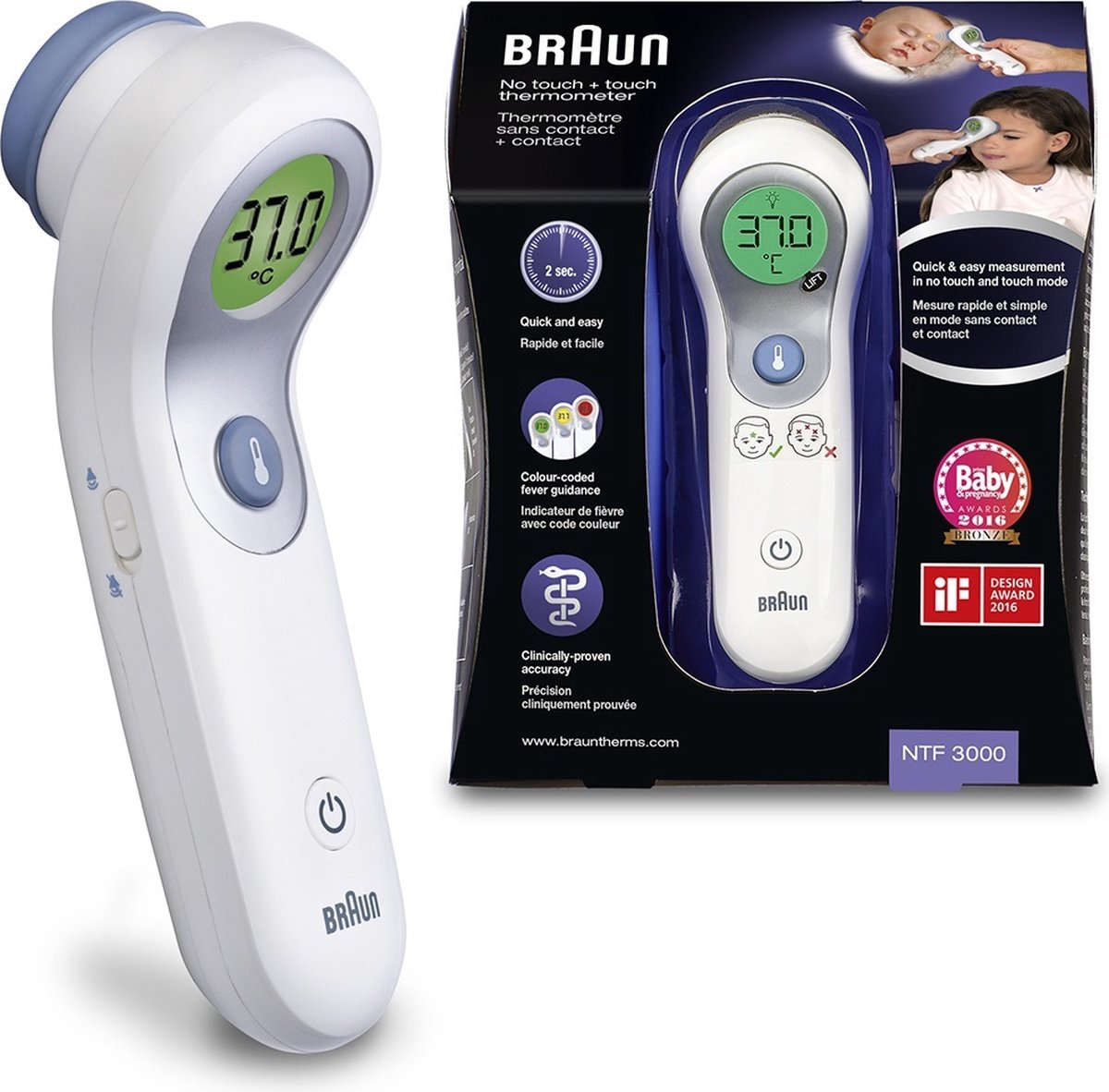 Braun NTF3000WE - Lichaamsthermometer
