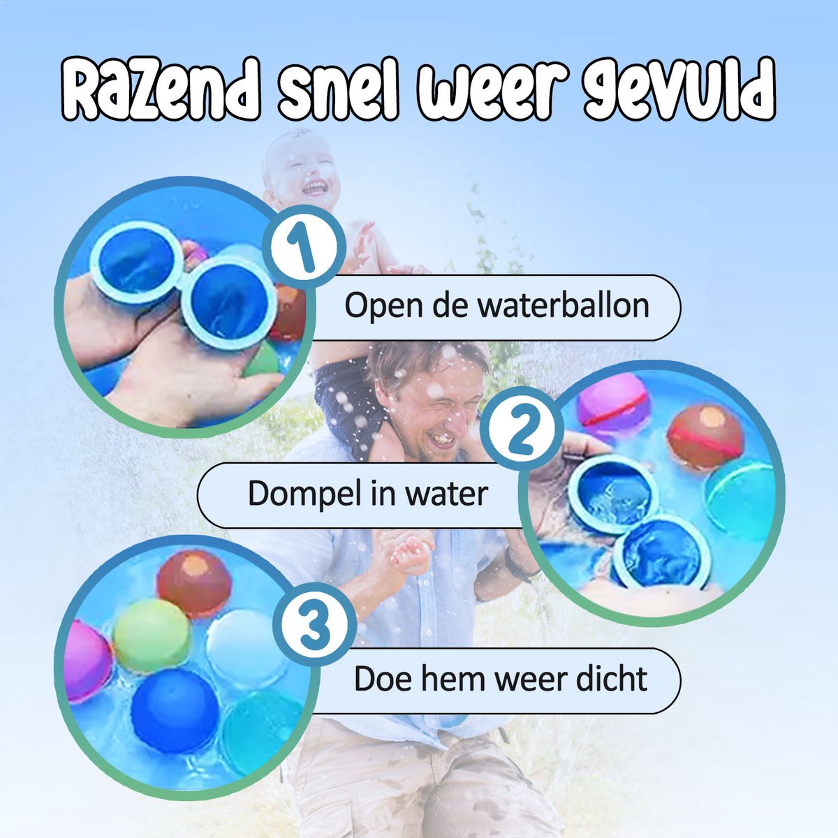 Ballons à Eau Réutilisables Forhome - Lot De 12 En Silicone - Remplissage Automatique Pour Été