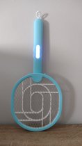 VP23-V5.bl V5 Elektrische vliegenmepper/vanger blauw, ultraviolet ledlamp, handgehouden en staand, usb