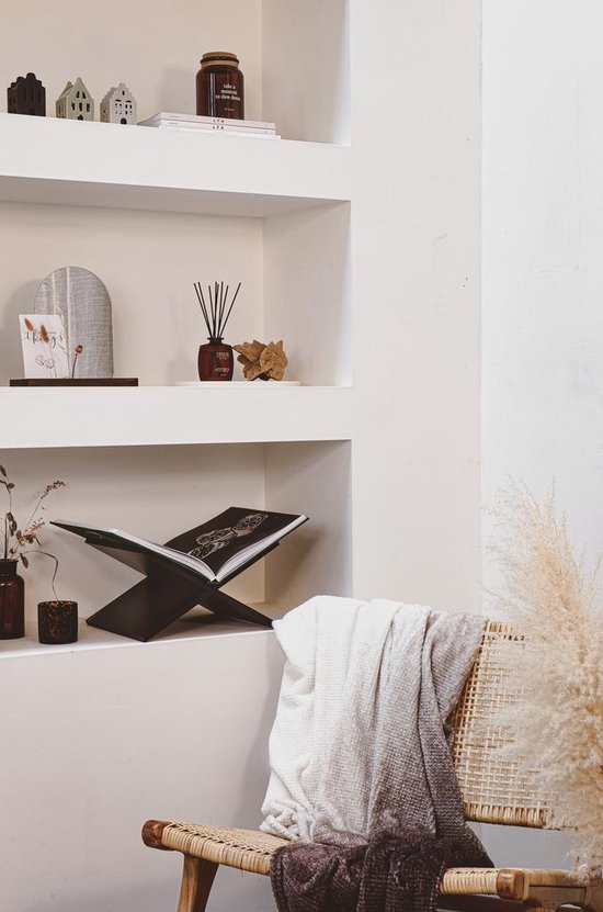 JENS Living Boekenstandaard - Boekenhouder - Salontafelboek - 33 x 29 x 19,5 cm - Zwart