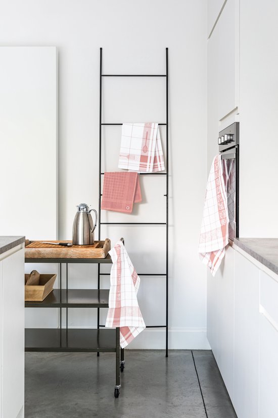 Tiseco Home Studio - Torchon PHARAO HANDY - SET/4 - 100% coton - tissu éponge - avec boucle de suspension - ultra absorbant - séchage rapide - matériau résistant - 50x50 cm - Rose