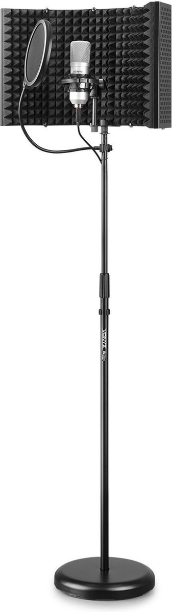 Zang microfoon - Vonyx CM300S zangset - USB microfoon, microfoon standaard, reflectiescherm en popfilter