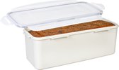 Boîte de conservation Lock&Lock Fresh - Boîte de conservation avec couvercle - Pour pain d'épice et gâteau - Boîte à gâteau - 100% hermétique - 2 litres - Wit