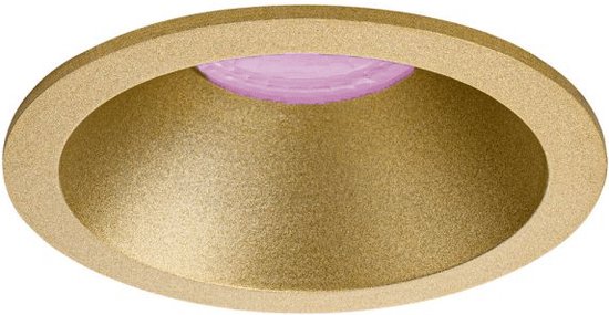 Inbouwspot Vik met Philips HUE White and Color - Voor binnen / woonkamer / keuken / slaapkamer - inbouwspot - Goud - rond verdiepte spot - IP20 - GU10 - Buitendiameter: 82MM - boorgat: 70-72MM - min. Inbouwdiepte: 90MM