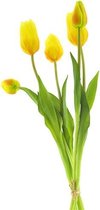 Arentzs tulip bundle sally 5 st. yellow/mauve 49 cm kunstbloem Nova Nature