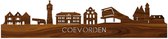Skyline Coevorden Palissander hout  - 120 cm - Woondecoratie design - Wanddecoratie met LED verlichting