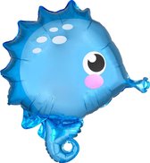 Amscan Folie Ballon Junior Shape Seahorse 45 Cm Blauw