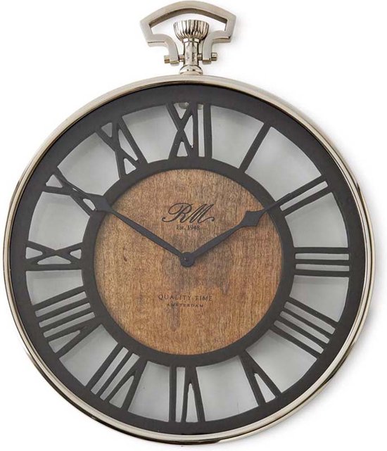 Poort mond relais Riviera Maison Klokken - Quality Time Clock - Bruin - 1 Stuks | bol.com