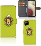 Smartphone Hoesje Samsung Galaxy A12 Flipcover Doggy Biscuit