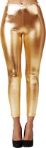 dressforfun - Metallic legging goud M - verkleedkleding kostuum halloween verkleden feestkleding carnavalskleding carnaval feestkledij partykleding - 303593