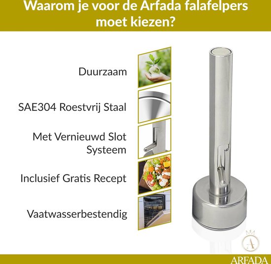 Falafel-portioneerder, 4 cm, falafel maker, niet-klevend, falafel, baller, gereedschap, falafel-vorm voor lekkere valafel, ballen, gehaktballen en keukenhulp