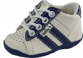 Leren schoenen -  wit/donkerblauw - jongen - eerste stapjes - babyschoenen - flexibel - sneakers - maat 21