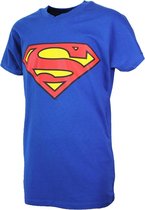 Superman Logo T-Shirt Kinderen Blauw - Officiële Merchandise