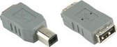 Bandridge BCK402 tussenstuk voor kabels USB-A FM - USB-B mini USB-A - USB-A Grijs