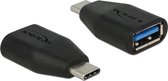 Delock Adapter USB Type-C stekker > USB 3.0 A bus zwart