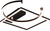 LED Plafondlamp - Plafondverlichting - Trion Pivacci - 23W - Warm Wit 3000K - Rond - Mat Zwart - Aluminium - BSE