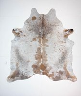 KOELAP Koeienhuid Vloerkleed - Bruinwit Gevlekt Salt & Pepper - 215 x 225 cm - 1003704