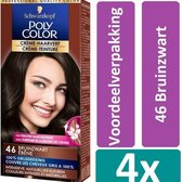 Poly Color - Haarverf - 46 Bruinzwart - 4 stuks - Voordeelverpakking