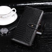 Voor vivo X60 Pro + idewei Crocodile Texture Horizontale flip lederen tas met houder & kaartsleuven en portemonnee (zwart)