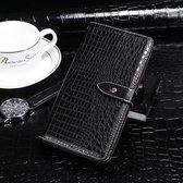 Voor Blackview A80 Plus idewei Crocodile Texture Horizontale Flip lederen tas met houder & kaartsleuven & portemonnee (zwart)