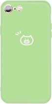 Voor iPhone 6s / 6 Small Pig Pattern Colorful Frosted TPU telefoon beschermhoes (groen)