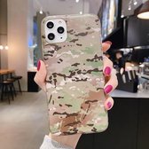 Schokbestendig IMD Camouflage TPU-beschermhoesje voor iPhone 12 Pro Max (bruin)