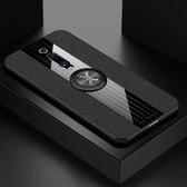 Voor Geschikt voor Xiaomi Mi 9T / Redmi K20 XINLI Stiksels Doek Textuur Schokbestendig TPU Beschermhoes met Ringhouder (Zwart)