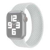 Single-turn geweven patroon siliconen horlogeband voor Apple Watch Series 6 & SE & 5 & 4 44 mm / 3 & 2 & 1 42 mm, maat: L (grijs)
