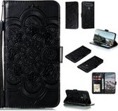 Voor LG K61 Mandala Embossing Patroon Horizontale Flip PU lederen tas met houder & kaartsleuven & Walle & Lanyard (zwart)