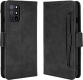 Voor OnePlus 8T Wallet Style Skin Feel Kalfspatroon lederen hoes met aparte kaartsleuf (zwart)