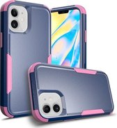 TPU + pc schokbestendige beschermhoes voor iPhone 12 mini (koningsblauw + roze)